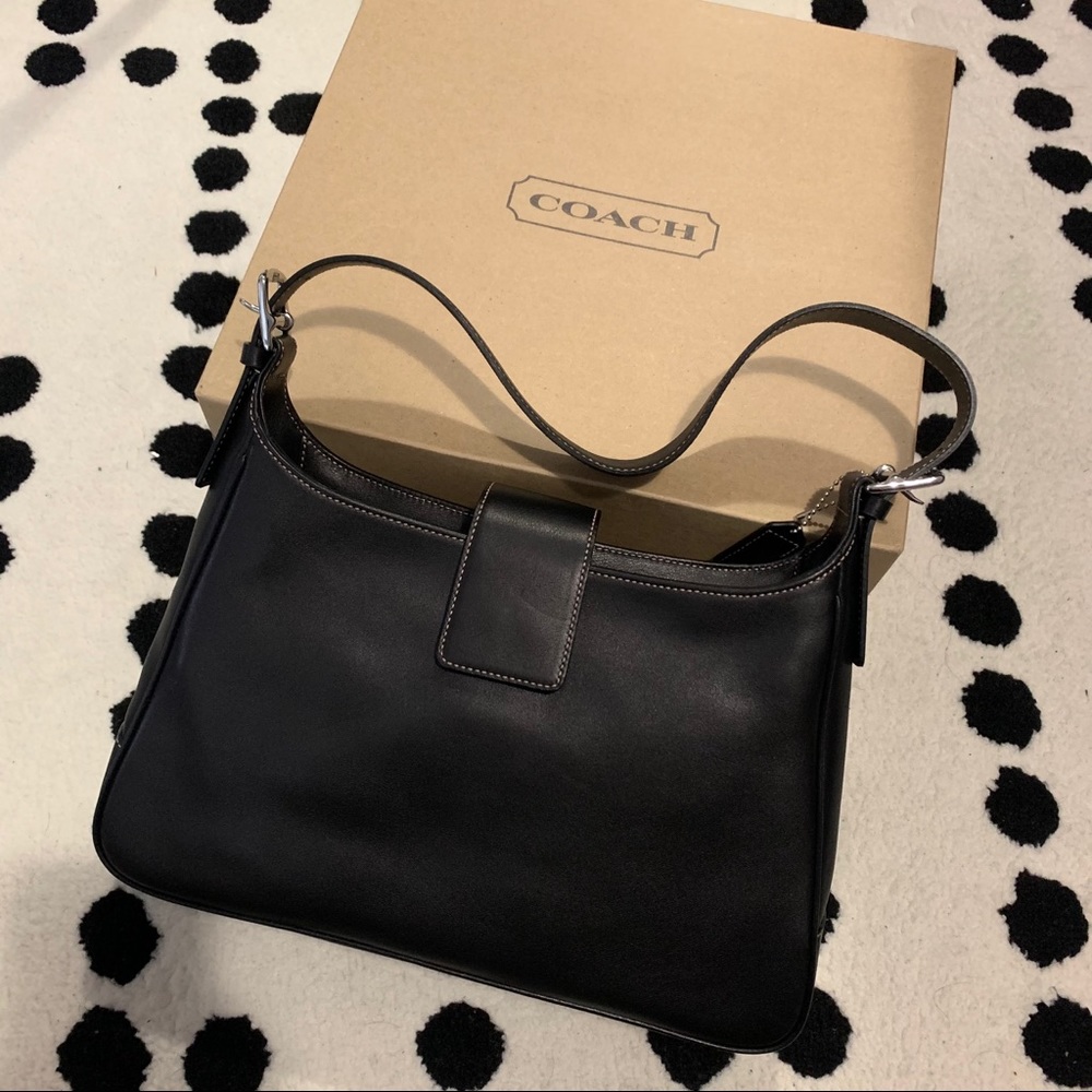 NEW COACH Vintage Hampton Black Leather Bag
